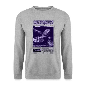 Crocodile chinois lézard Shinisaurus crocodilurus - Sweat-shirt Unisexe - gris chiné - Devant - Alina (178cm) & Michal (187cm)