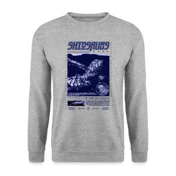 Crocodile chinois lézard Shinisaurus crocodilurus - Sweat-shirt Unisexe - gris chiné - Devant - Alina (178cm) & Michal (187cm)