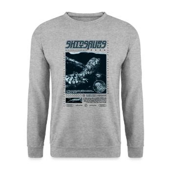 Crocodile chinois lézard Shinisaurus crocodilurus - Sweat-shirt Unisexe - gris chiné - Devant - Alina (178cm) & Michal (187cm)