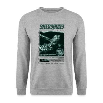 Crocodile chinois lézard Shinisaurus crocodilurus - Sweat-shirt Unisexe - gris chiné - Devant - Alina (178cm) & Michal (187cm)