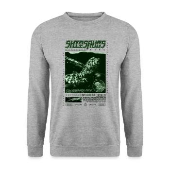 Crocodile chinois lézard Shinisaurus crocodilurus - Sweat-shirt Unisexe - gris chiné - Devant - Alina (178cm) & Michal (187cm)