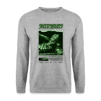 Crocodile chinois lézard Shinisaurus crocodilurus - Sweat-shirt Unisexe - gris chiné - Devant - Alina (178cm) & Michal (187cm)