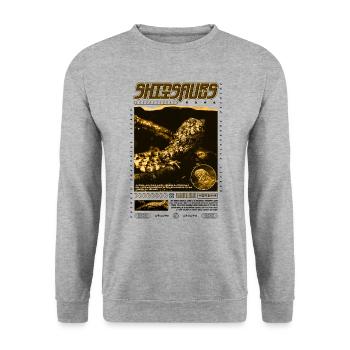 Crocodile chinois lézard Shinisaurus crocodilurus - Sweat-shirt Unisexe - gris chiné - Devant - Alina (178cm) & Michal (187cm)