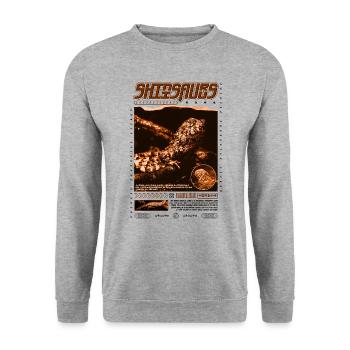 Crocodile chinois lézard Shinisaurus crocodilurus - Sweat-shirt Unisexe - gris chiné - Devant - Alina (178cm) & Michal (187cm)