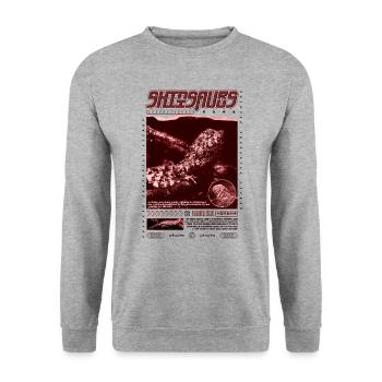 Crocodile chinois lézard Shinisaurus crocodilurus - Sweat-shirt Unisexe - gris chiné - Devant - Alina (178cm) & Michal (187cm)