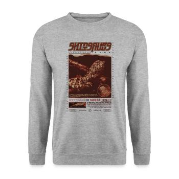 Crocodile chinois lézard Shinisaurus crocodilurus - Sweat-shirt Unisexe - gris chiné - Devant - Alina (178cm) & Michal (187cm)