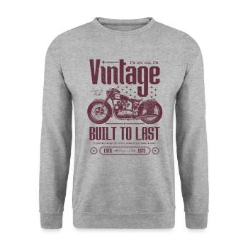 Vintage Motorcycle Bikers Motorbike Birthday 1973 - Unisex Sweatshirt - salt & pepper - Front - Alina (178cm) & Michal (187cm)