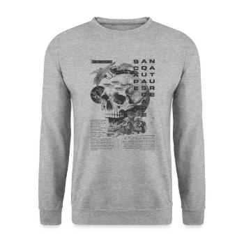 Aquascaping Modern Tropical Fish Keeper Aquarist - Unisex Sweatshirt - salt & pepper - Front - Alina (178cm) & Michal (187cm)