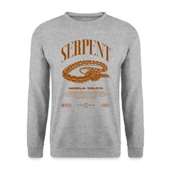 Carpet Python Modern Reptile Keeper Streetwear - Unisex Sweatshirt - salt & pepper - Front - Alina (178cm) & Michal (187cm)