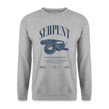 Gardien de reptiles python réticulé Streetwear - Sweat-shirt Unisexe - gris chiné - Devant - Alina (178cm) & Michal (187cm)