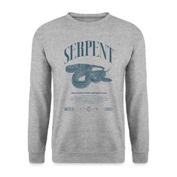 Gardien de reptiles python réticulé Streetwear - Sweat-shirt Unisexe - gris chiné - Devant - Alina (178cm) & Michal (187cm)