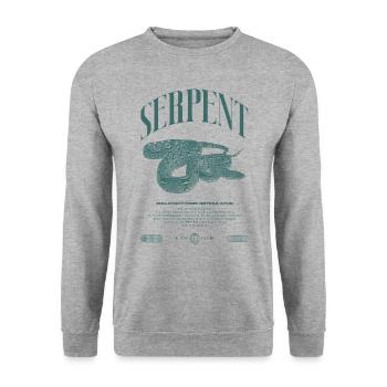 Gardien de reptiles python réticulé Streetwear - Sweat-shirt Unisexe - gris chiné - Devant - Alina (178cm) & Michal (187cm)