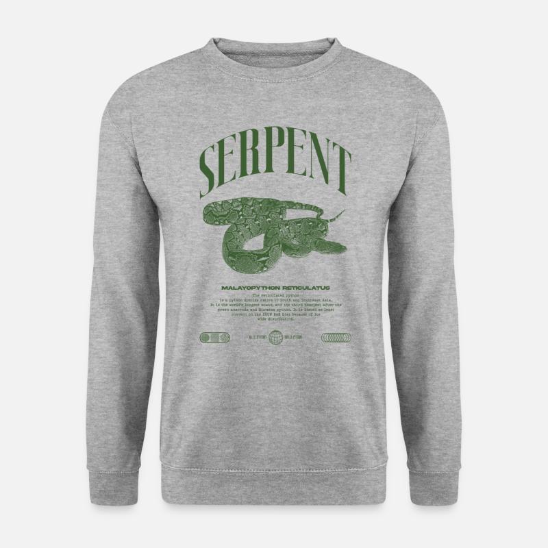 Reticulated Python Reptile Keeper Streetwear - Unisex Sweatshirt - salt & pepper