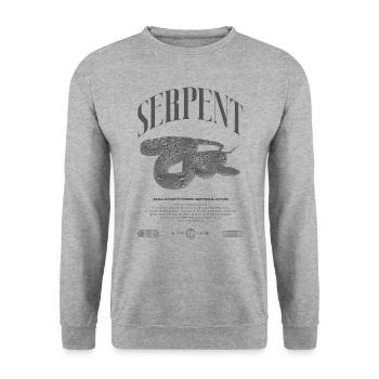 Gardien de reptiles python réticulé Streetwear - Sweat-shirt Unisexe - gris chiné - Devant - Alina (178cm) & Michal (187cm)