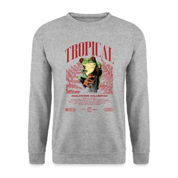 Grenouille arboricole aux yeux rouges Amphibien de la forêt tropicale - Sweat-shirt Unisexe - gris chiné - Devant - Alina (178cm) & Michal (187cm)