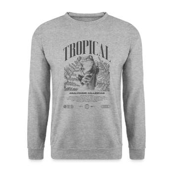 Red Eyed Tree Frog Rainforest Amphibian - Unisex Sweatshirt - salt & pepper - Front - Alina (178cm) & Michal (187cm)