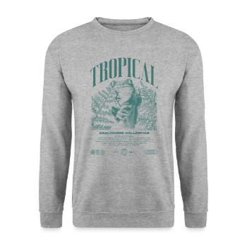Red Eyed Tree Frog Rainforest Amphibian - Unisex Sweatshirt - salt & pepper - Front - Alina (178cm) & Michal (187cm)