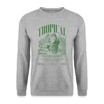Grenouille arboricole aux yeux rouges Amphibien de la forêt tropicale - Sweat-shirt Unisexe - gris chiné - Devant - Alina (178cm) & Michal (187cm)