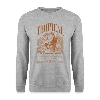 Grenouille arboricole aux yeux rouges Amphibien de la forêt tropicale - Sweat-shirt Unisexe - gris chiné - Devant - Alina (178cm) & Michal (187cm)