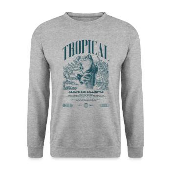 Grenouille arboricole aux yeux rouges Amphibien de la forêt tropicale - Sweat-shirt Unisexe - gris chiné - Devant - Alina (178cm) & Michal (187cm)