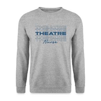 Theater Krankenschwester Krankenschwester Krankenschwestern Stilvoll - Unisex Pullover - Weißgrau meliert - Vorne - Alina (178cm) & Michal (187cm)