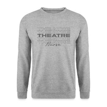 Theater Krankenschwester Krankenschwester Krankenschwestern Stilvoll - Unisex Pullover - Weißgrau meliert - Vorne - Alina (178cm) & Michal (187cm)