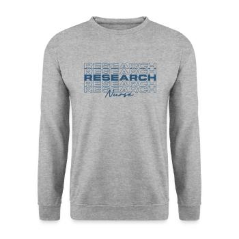 Research Nurse Medical Nurses Stylish - Unisex Sweatshirt - salt & pepper - Front - Alina (178cm) & Michal (187cm)