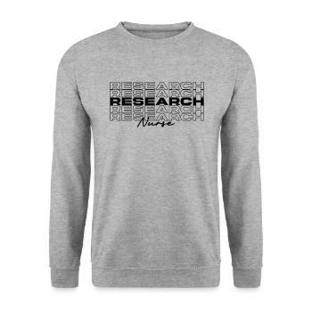 Research Nurse Medical Nurses Stylish - Unisex Sweatshirt - salt & pepper - Front - Alina (178cm) & Michal (187cm)