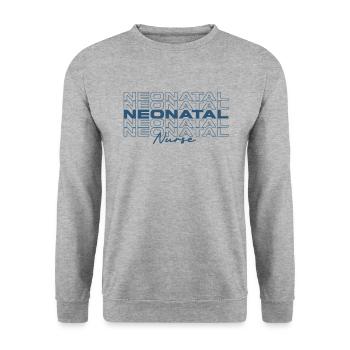 Nursing Neonatal Nurse Medical Nurses Stylish - Unisex Sweatshirt - salt & pepper - Front - Alina (178cm) & Michal (187cm)