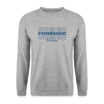 Forensic Nurse Medical Nurses Stylish - Unisex Sweatshirt - salt & pepper - Front - Alina (178cm) & Michal (187cm)