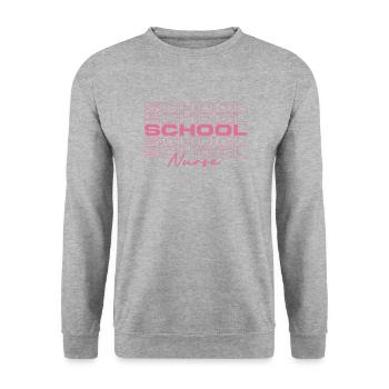 Schulkrankenschwester Krankenschwester Medizinische Krankenschwestern Stilvoll - Unisex Pullover - Weißgrau meliert - Vorne - Alina (178cm) & Michal (187cm)