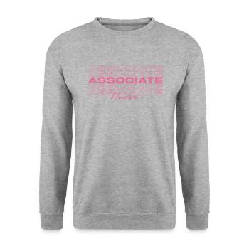 Associate Nurse Medical Nurses Stylish - Unisex Sweatshirt - salt & pepper - Front - Alina (178cm) & Michal (187cm)