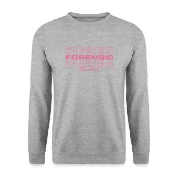 Forensic Nurse Medical Nurses Stylish - Unisex Sweatshirt - salt & pepper - Front - Alina (178cm) & Michal (187cm)