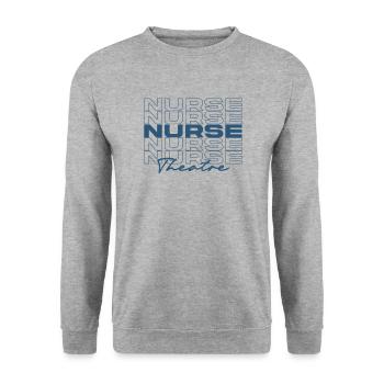 Theater Krankenschwester Krankenschwester Krankenschwestern Stilvoll - Unisex Pullover - Weißgrau meliert - Vorne - Alina (178cm) & Michal (187cm)