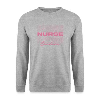 Infirmière cardiaque Infirmières médicales élégantes - Sweat-shirt Unisexe - gris chiné - Devant - Alina (178cm) & Michal (187cm)