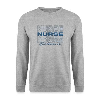 Infirmière pour enfants Infirmières médicales élégantes - Sweat-shirt Unisexe - gris chiné - Devant - Alina (178cm) & Michal (187cm)