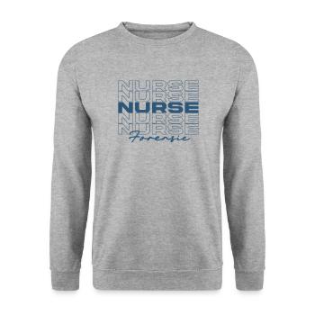 Infirmière médico-légale Infirmières médicales élégantes - Sweat-shirt Unisexe - gris chiné - Devant - Alina (178cm) & Michal (187cm)