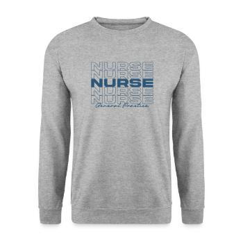 General Practice Nurse Medical Nurses Stylish - Unisex Sweatshirt - salt & pepper - Front - Alina (178cm) & Michal (187cm)
