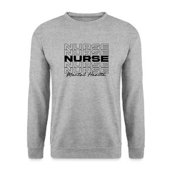 Infirmière en santé mentale Infirmières médicales élégantes - Sweat-shirt Unisexe - gris chiné - Devant - Alina (178cm) & Michal (187cm)