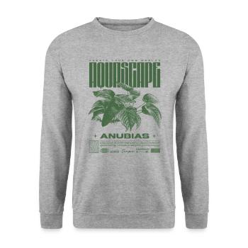 Aquascaping Anubias Aquatic Plant Fish Keeper - Unisex Sweatshirt - salt & pepper - Front - Alina (178cm) & Michal (187cm)