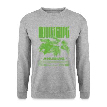 Aquascaping Anubias Aquatic Plant Fish Keeper - Unisex Sweatshirt - salt & pepper - Front - Alina (178cm) & Michal (187cm)