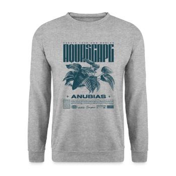 Aquascaping Anubias Aquatic Plant Fish Keeper - Unisex Sweatshirt - salt & pepper - Front - Alina (178cm) & Michal (187cm)