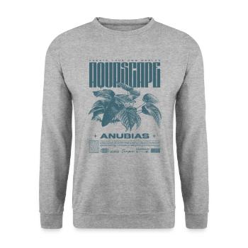 Aquascaping Anubias Aquatic Plant Fish Keeper - Unisex Sweatshirt - salt & pepper - Front - Alina (178cm) & Michal (187cm)