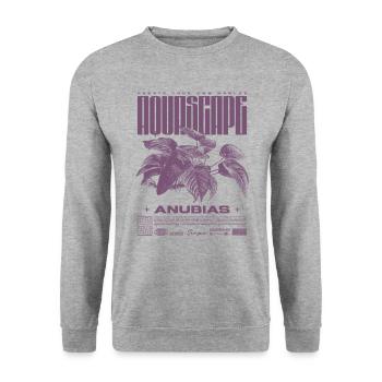 Aquascaping Anubias Aquatic Plant Fish Keeper - Unisex Sweatshirt - salt & pepper - Front - Alina (178cm) & Michal (187cm)