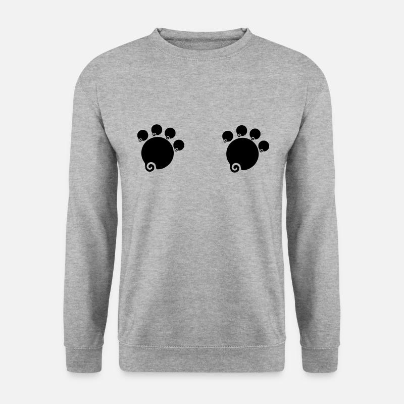 Tatze - Unisex Pullover - Weißgrau meliert