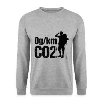 Bergsteigen und Wanderungen | Klimaschutz Sport - Unisex Pullover - Weißgrau meliert - Vorne - Alina (178cm) & Michal (187cm)
