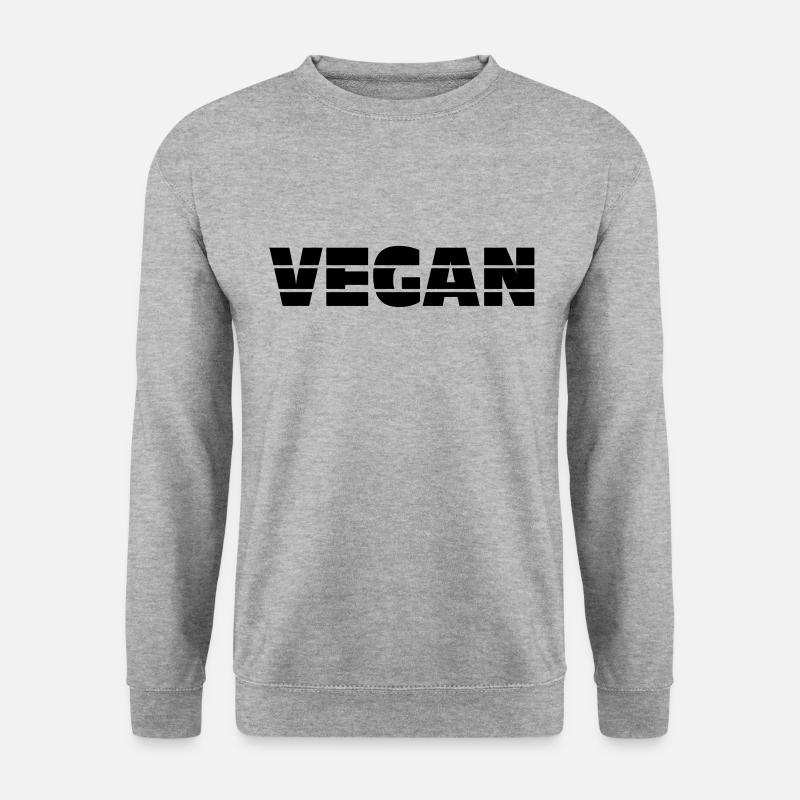 Vegan / Retro / Veganer - Unisex Pullover - Weißgrau meliert