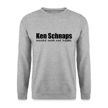 Sächsisch - Dialekt - Spruch - Unisex Pullover - Weißgrau meliert - Vorne - Alina (178cm) & Michal (187cm)