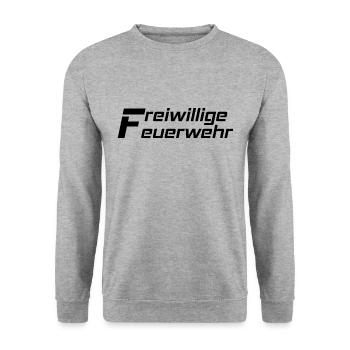 Freiwillige Feuerwehr Schwarz - Unisex Pullover - Weißgrau meliert - Vorne - Alina (178cm) & Michal (187cm)