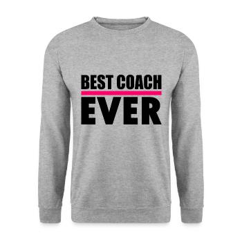 Best coach ever - Sweat-shirt Unisexe - gris chiné - Devant - Alina (178cm) & Michal (187cm)